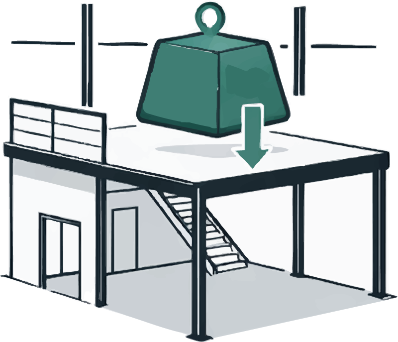 mezzanine 600kg/m²
